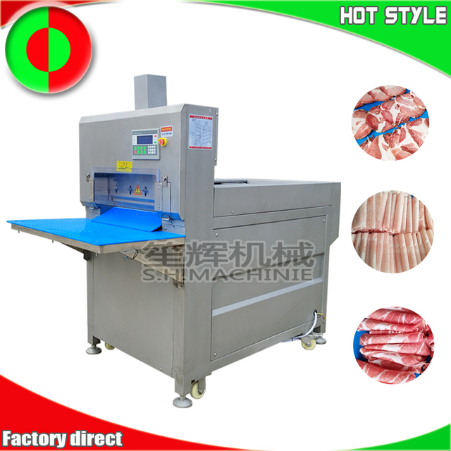 Gran máquina de corte de carne congelada máquina de corte de rollos de carne congelada restaurante equipo de corte de carne de cerdo y cordero maquinaria de cocina